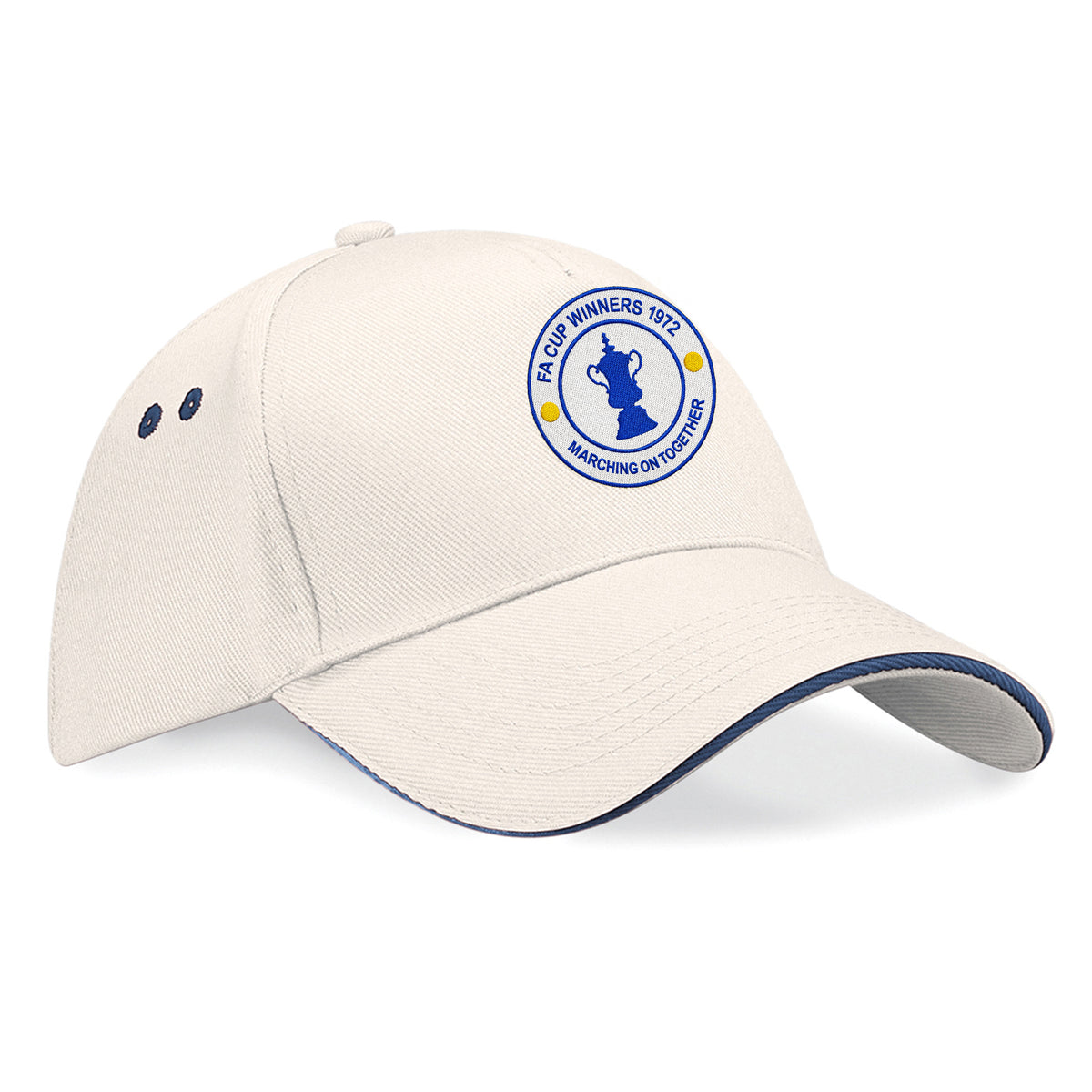 Retro Leeds FA Cup Winners 1972 Marching On Together Embroidered Baseball Cap