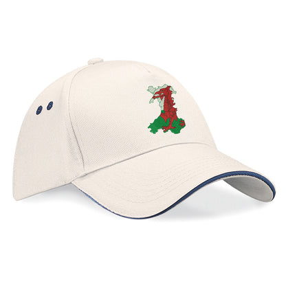 Wales Flag Map Baseball Cap