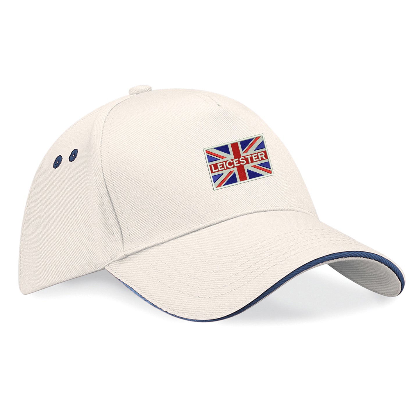 Leicester Coloured Union Jack Embroidered Baseball Cap