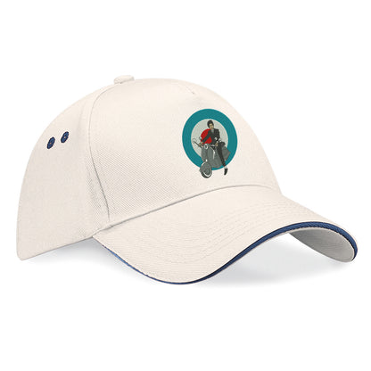 Retro MOD Scooter Embroidered Baseball Cap