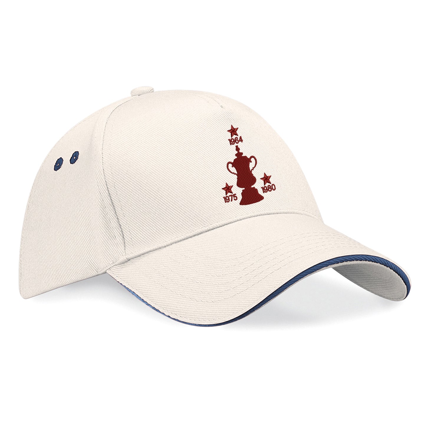 Retro West Ham Three Time Cup Winners Embroidered Baseball Cap