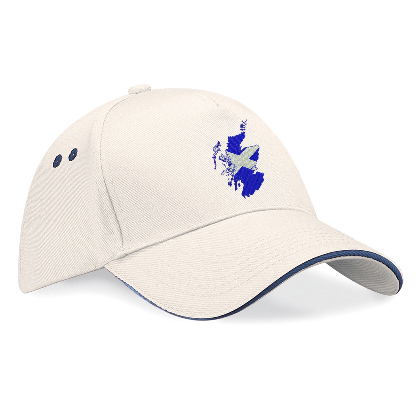 Scotland Flag Map Embroidered Baseball Cap