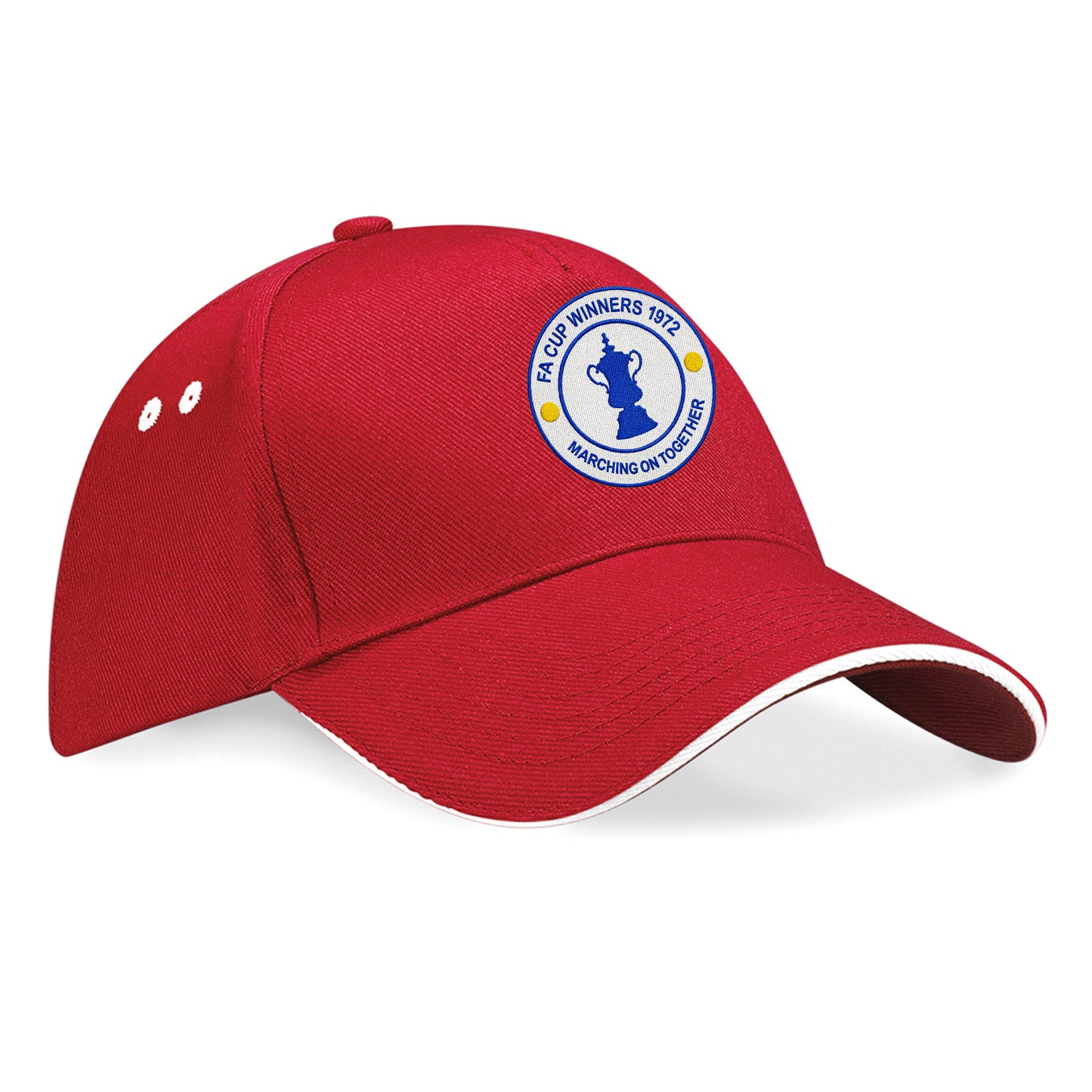 Retro Leeds FA Cup Winners 1972 Marching On Together Embroidered Baseball Cap