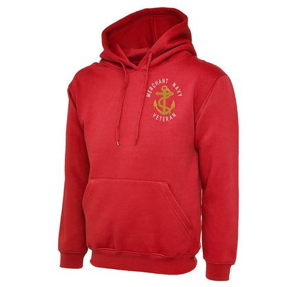 Merchant Navy Veteran Anchor Embroidered Classic Hoodie