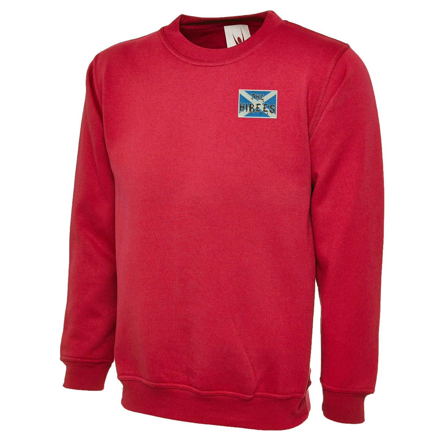 The Hibees Grunge Flag of Scotland Embroidered Classic Sweatshirt