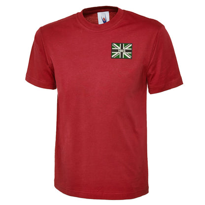 Hibs Coloured Union Jack  Embroidered Classic T-Shirt