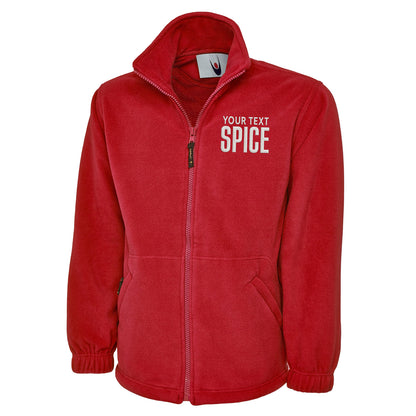 Personalised Spice Embroidered Premium Fleece Jacket
