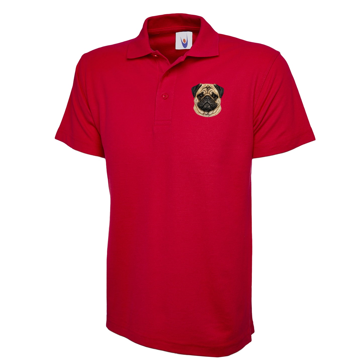 Pug Dog Face Polo Shirt