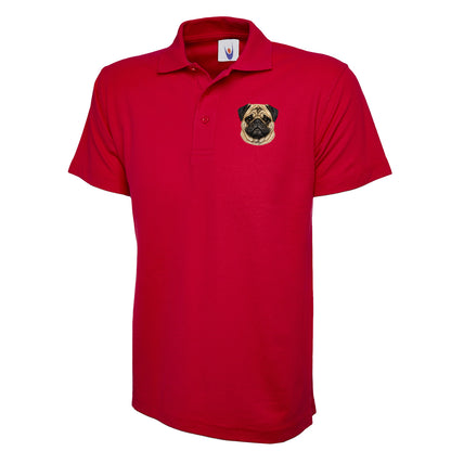 Pug Dog Face Polo Shirt