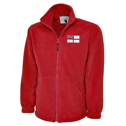 Royal Navy White Ensign Flag Fleece Jacket 