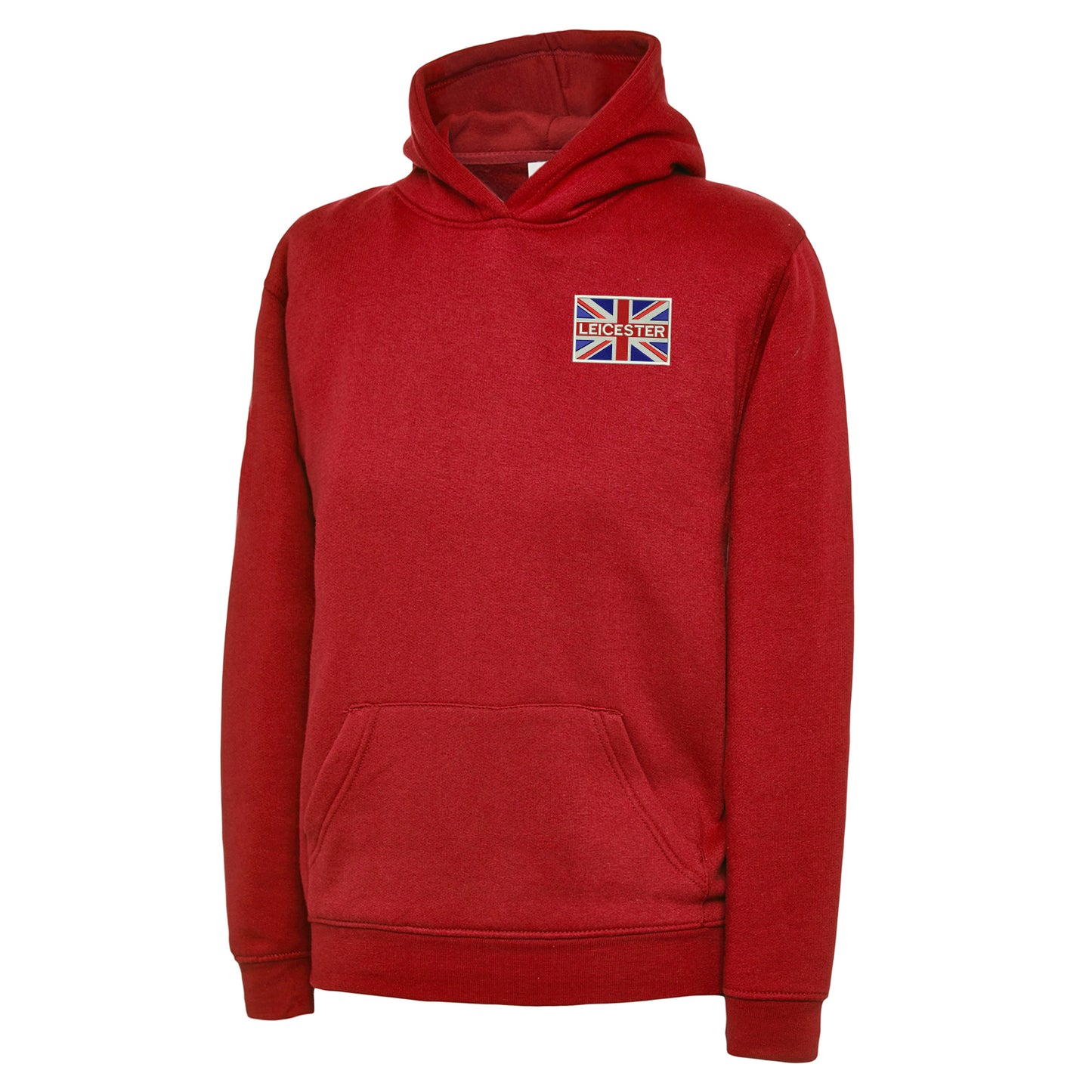 Leicester Coloured Union Jack Embroidered Children's Hoodie
