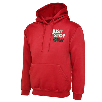 Just Stop Oil Embroidered Hoodie