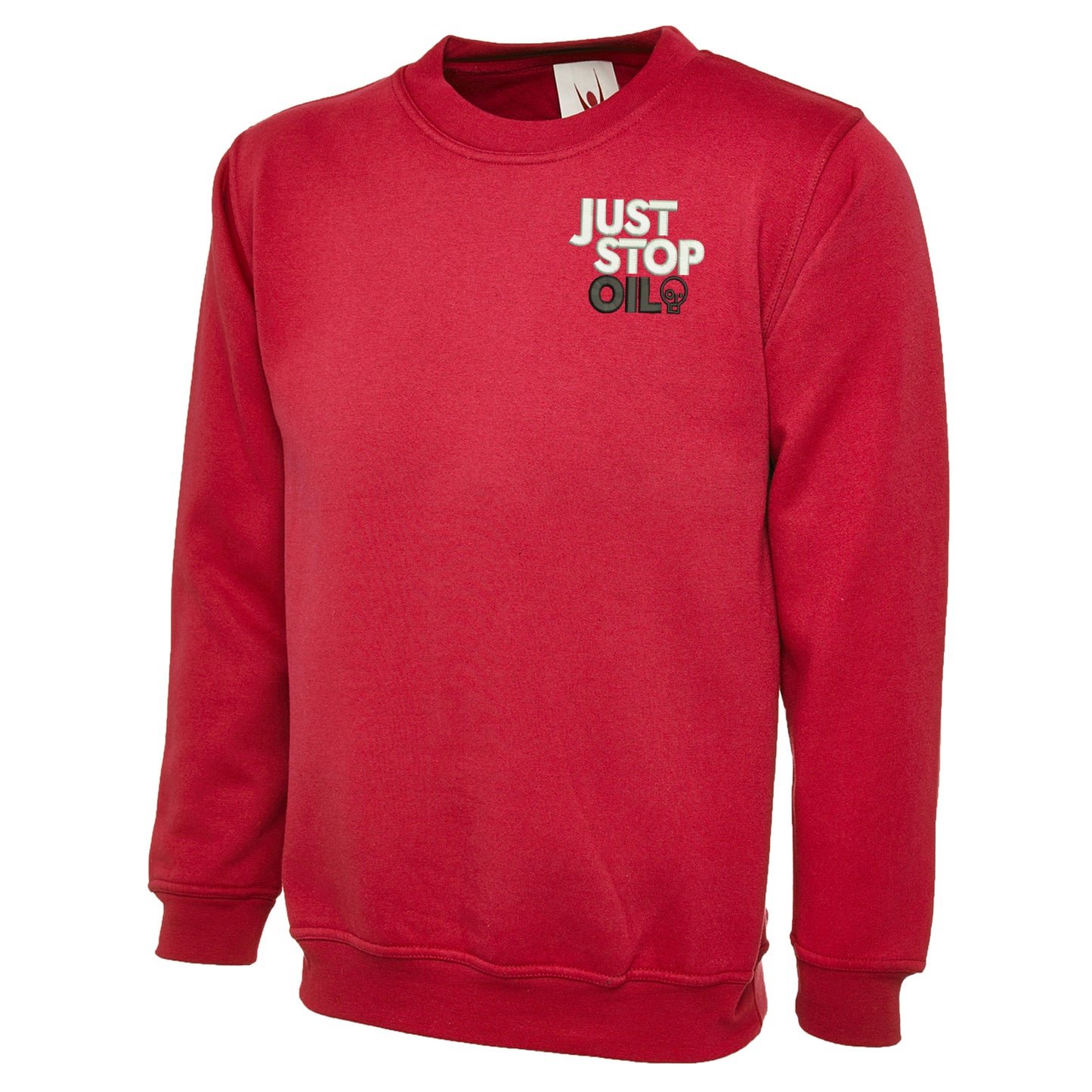 Just Stop Oil Embroidered Classic Sweatshirt