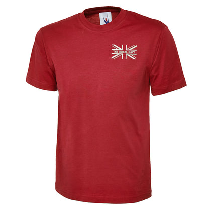 The Royal Navy Union Jack Embroidered Classic T-Shirt