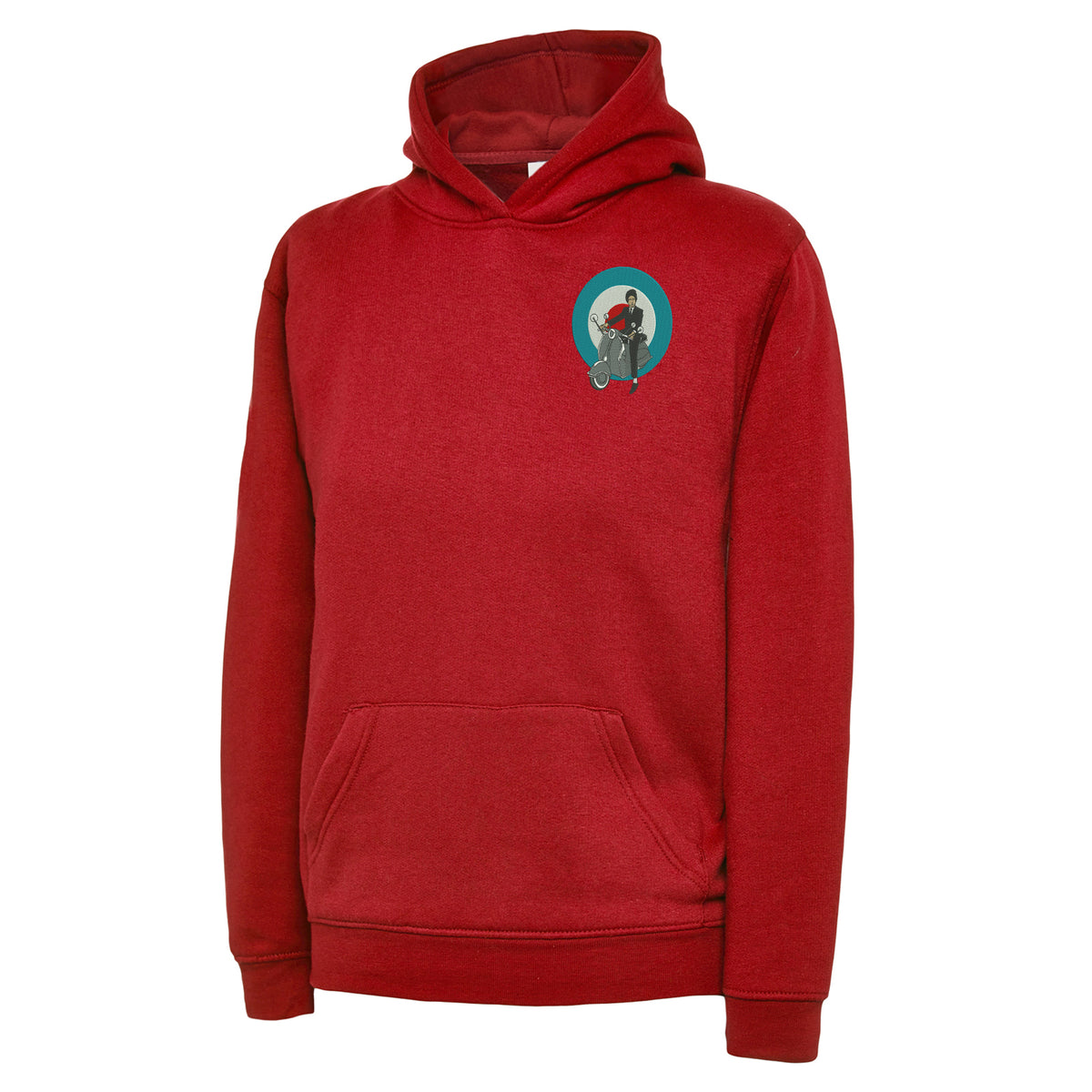 Retro MOD Scooter Embroidered Children's Hoodie