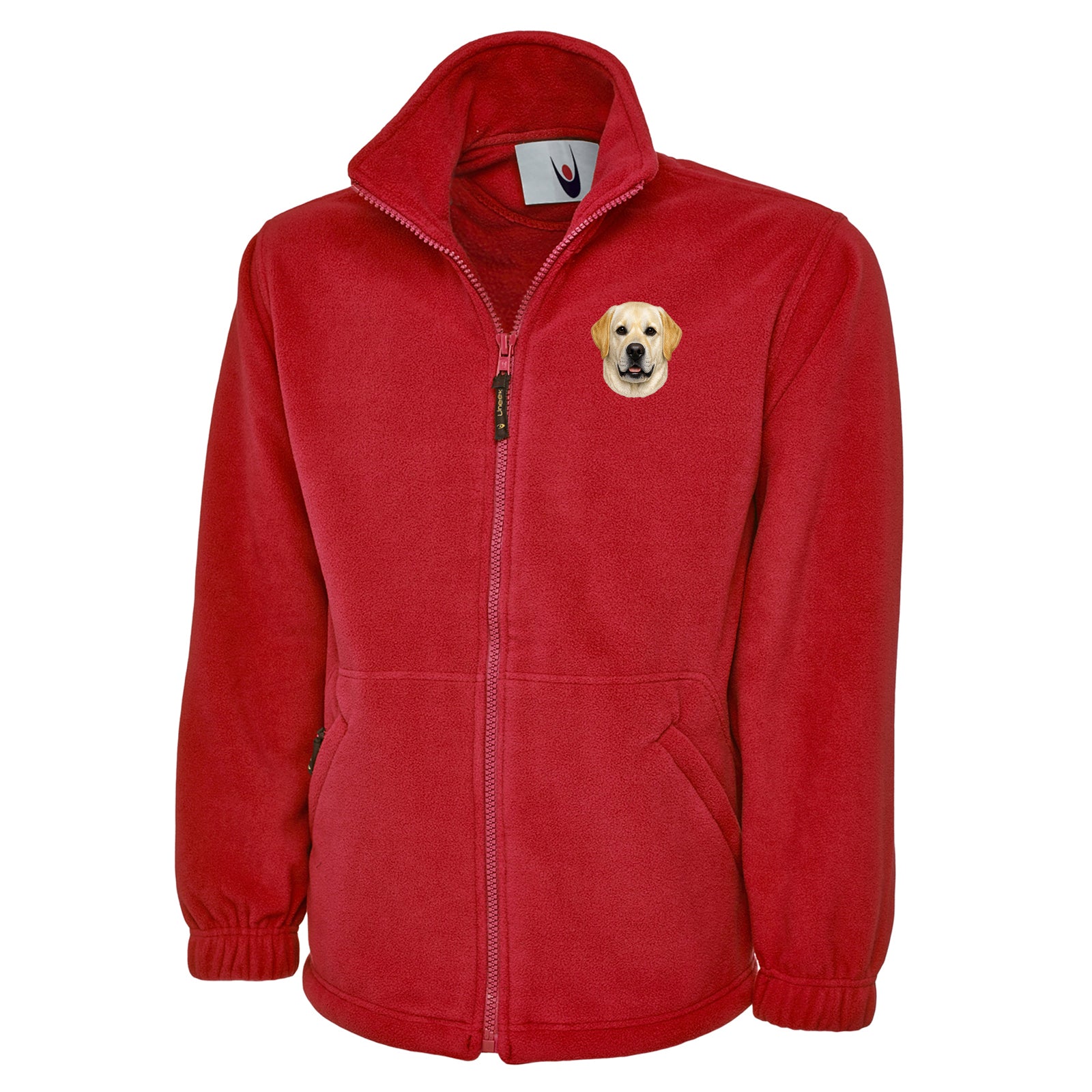 Yellow Labrador Dog Face Fleece Jacket