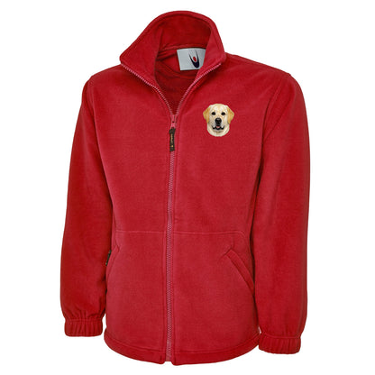 Yellow Labrador Dog Face Fleece Jacket