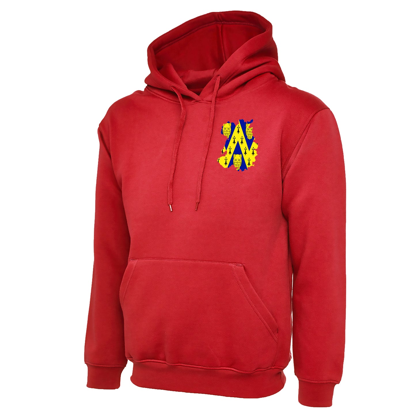 Shropshire Flag Map Embroidered Hoodie
