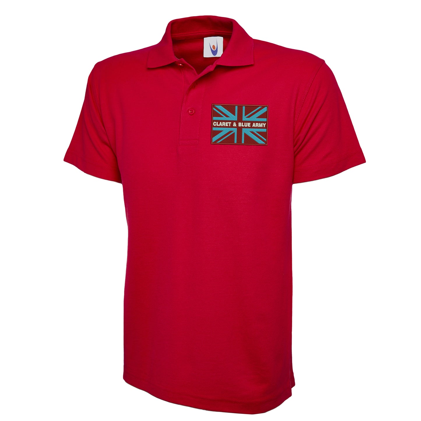 Claret & Blue Army Coloured Union Jack Polo Shirt