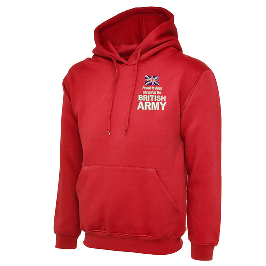 Proud to Have Served in The British Army Embroidered Classic Hoodie