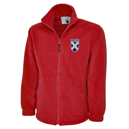 Coatbridge Flag of Scotland Shield Premium Fleece Jacket