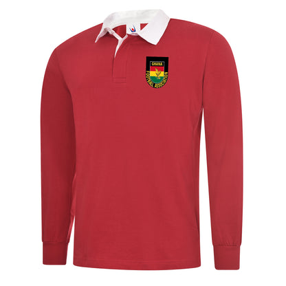 Retro Ghana 1966 Embroidered Classic Rugby Shirt