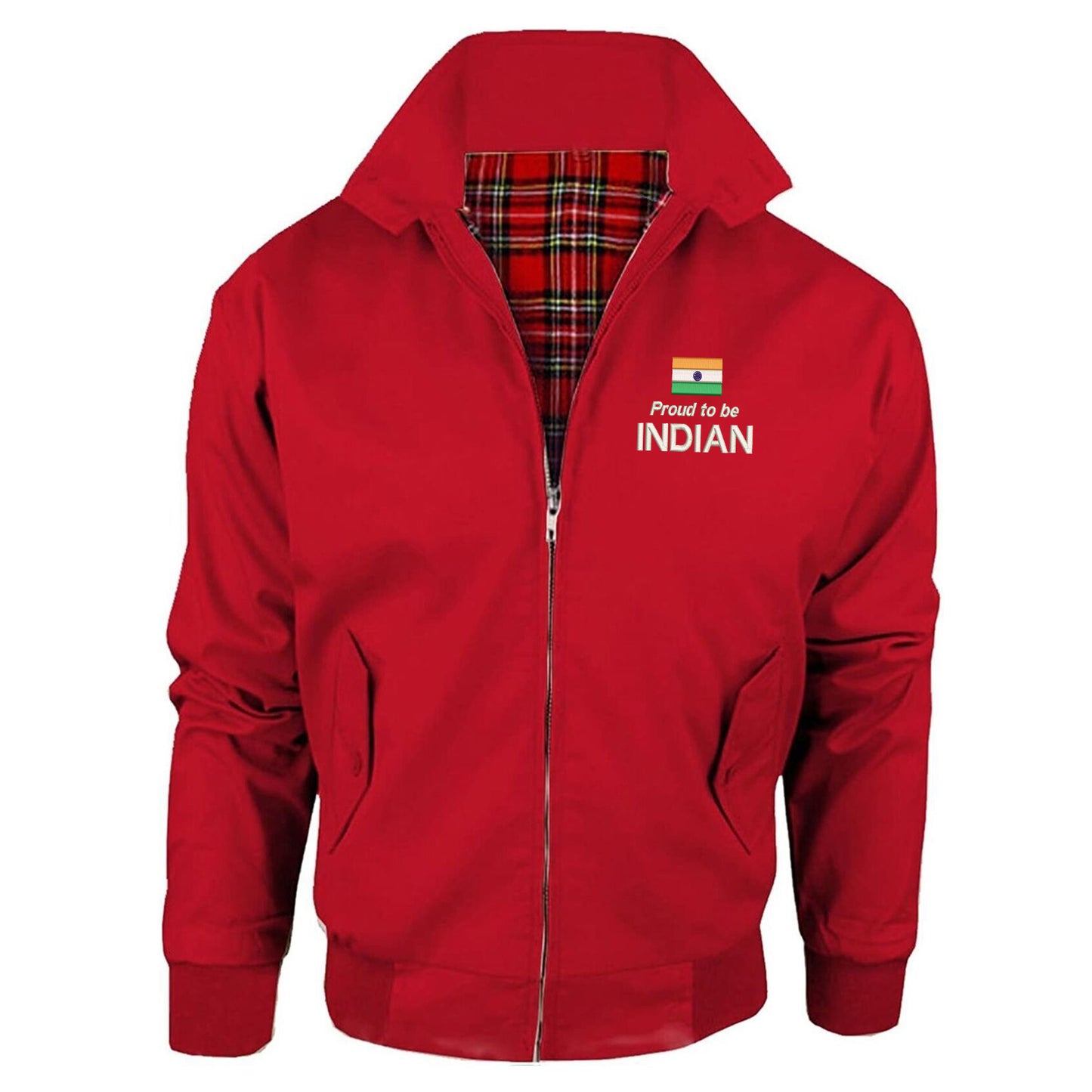 Proud to be Indian Embroidered Classic Harrington Jacket