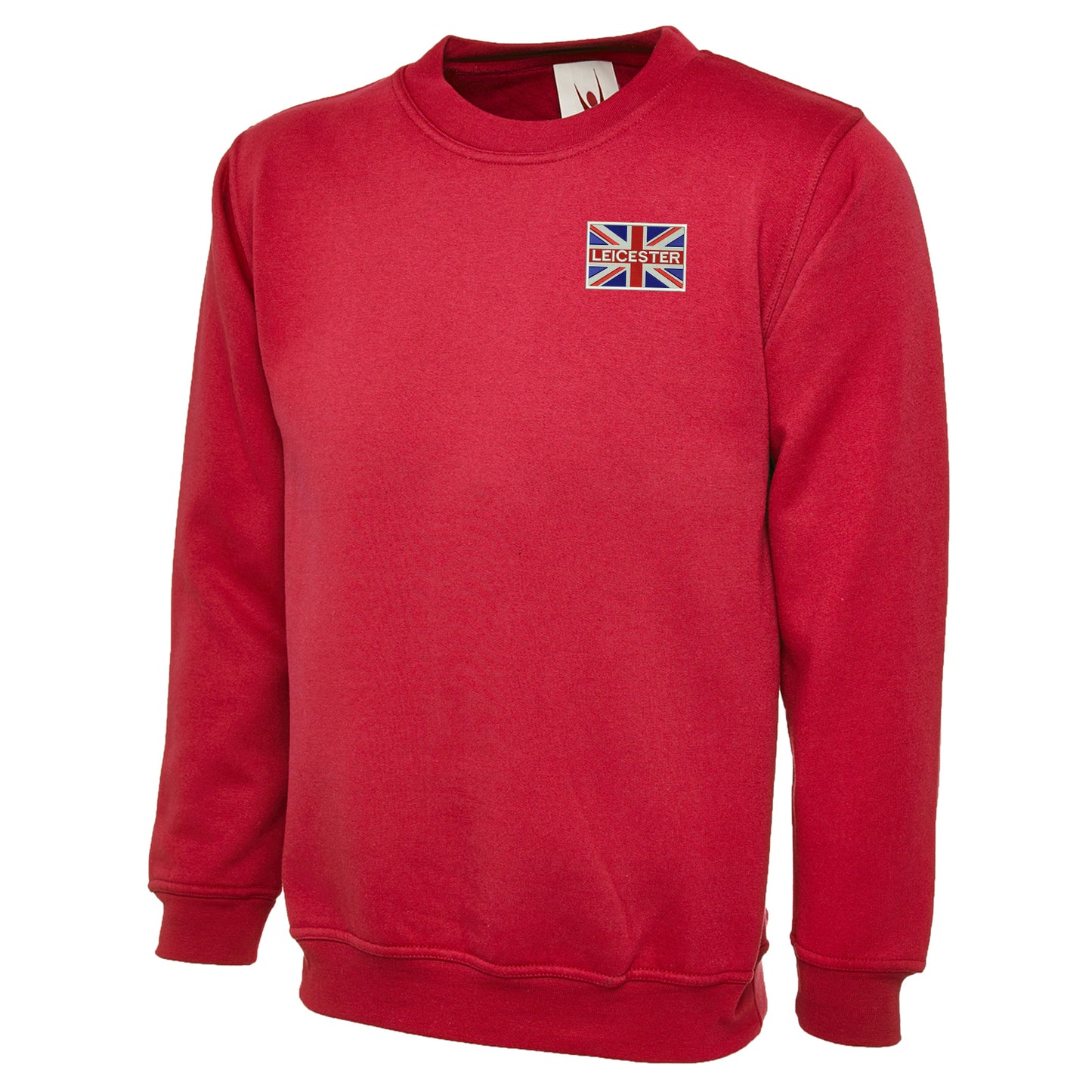 Leicester Coloured Union Jack Embroidered Classic Sweatshirt