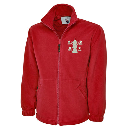 Retro Bolton Four Time Cup Winners Premium Fleece Jacket