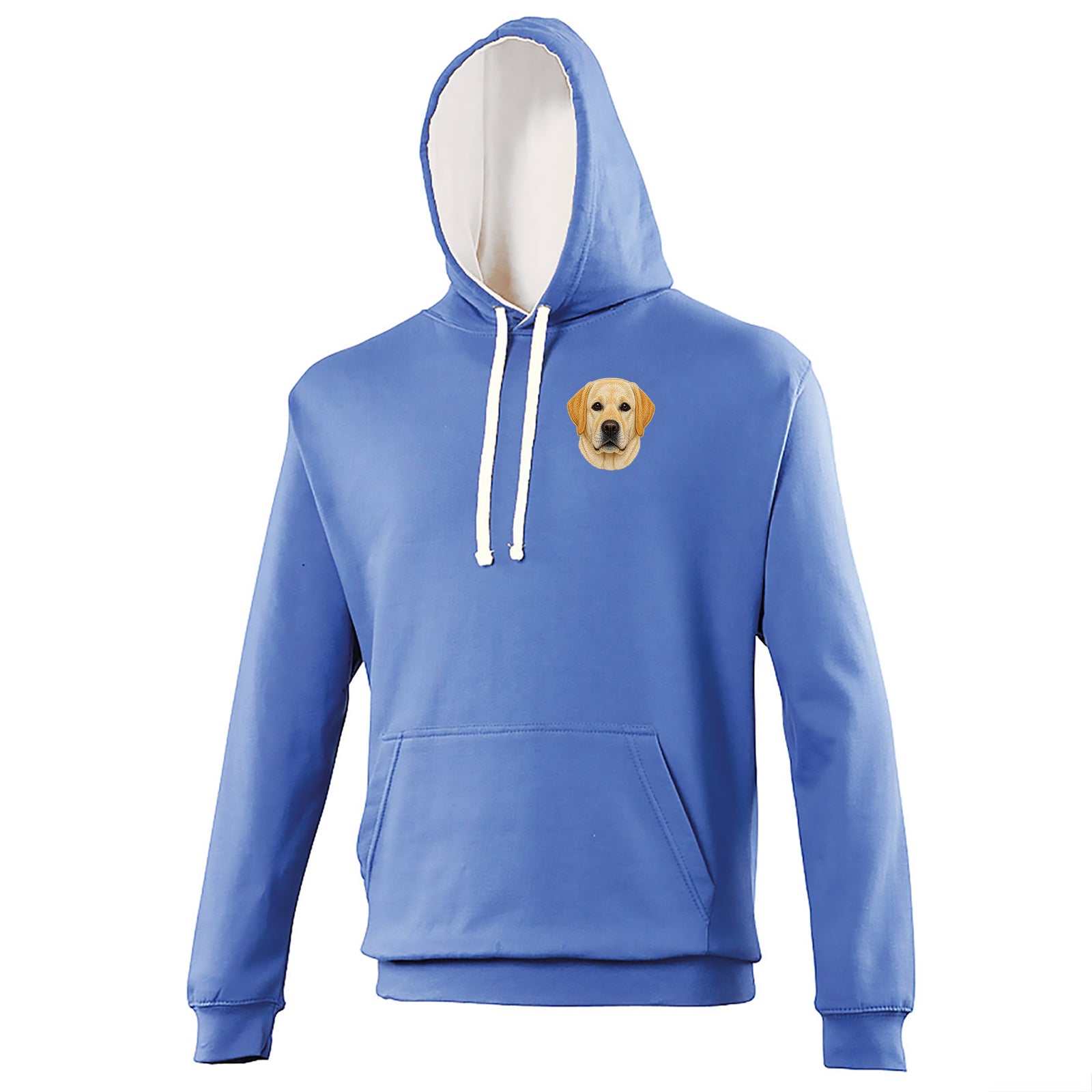 Labrador Dog Face Contrast Hoodie