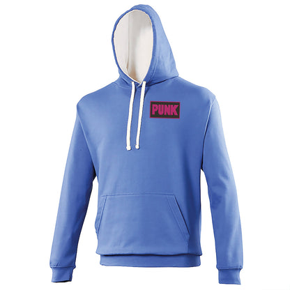 Punk Embroidered Contrast Hoodie