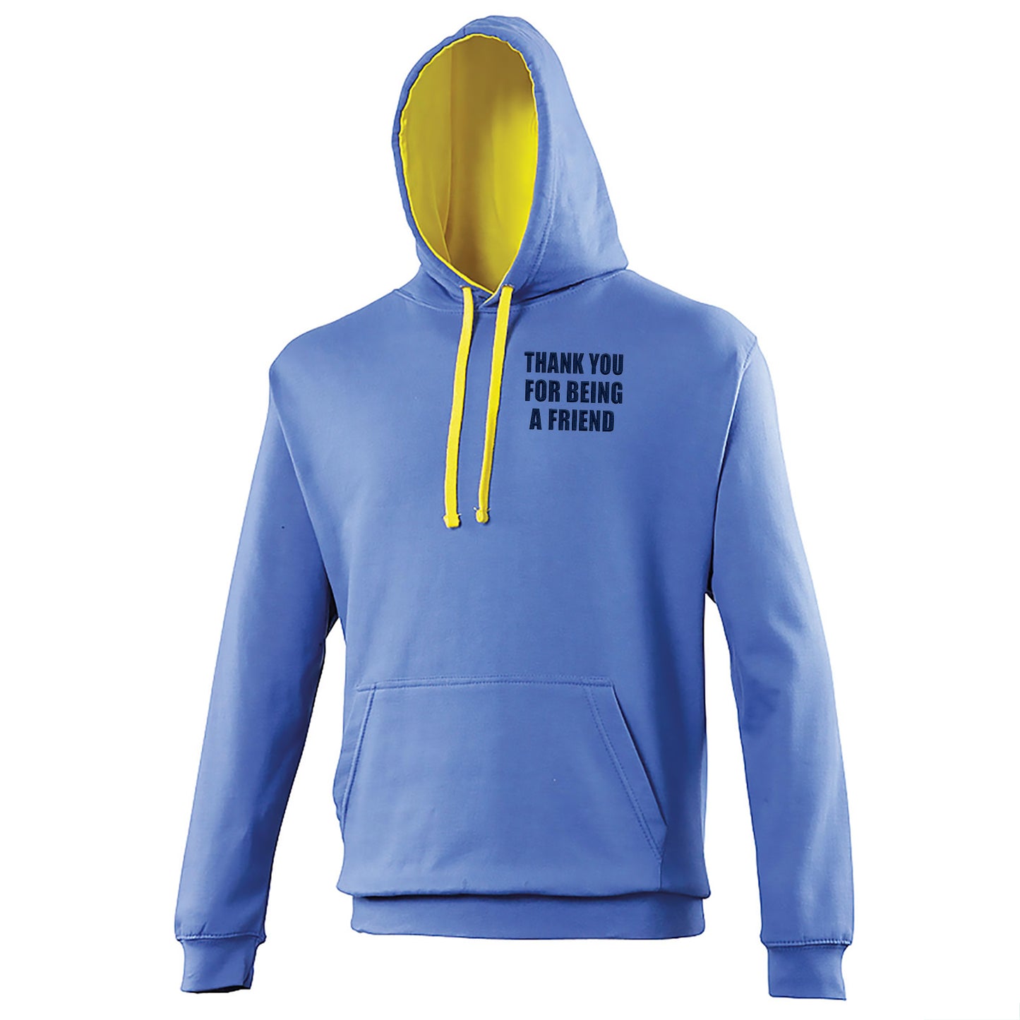 Thank You for Being a Friend Contrast Hoodie