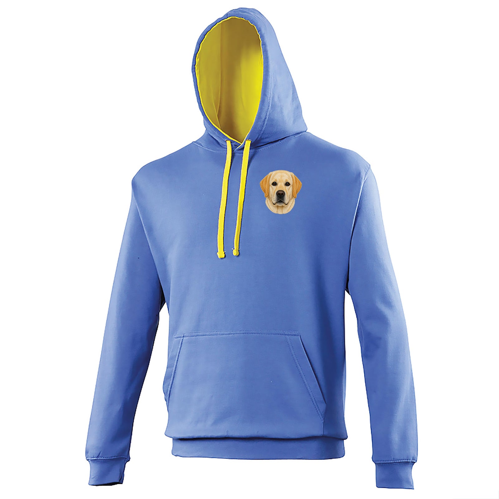 Labrador Dog Face Contrast Hoodie