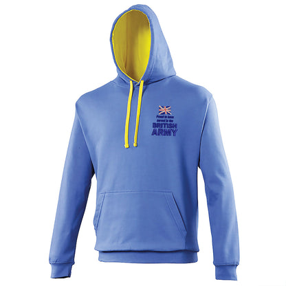 Proud to Have Served in The British Army Embroidered Contrast Hoodie