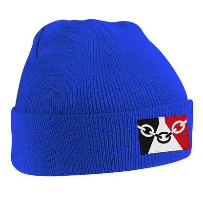 Black Country Flag Embroidered Beanie Hat