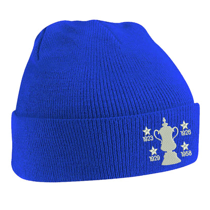 Retro Bolton Four Time Cup Winners Beanie Hat