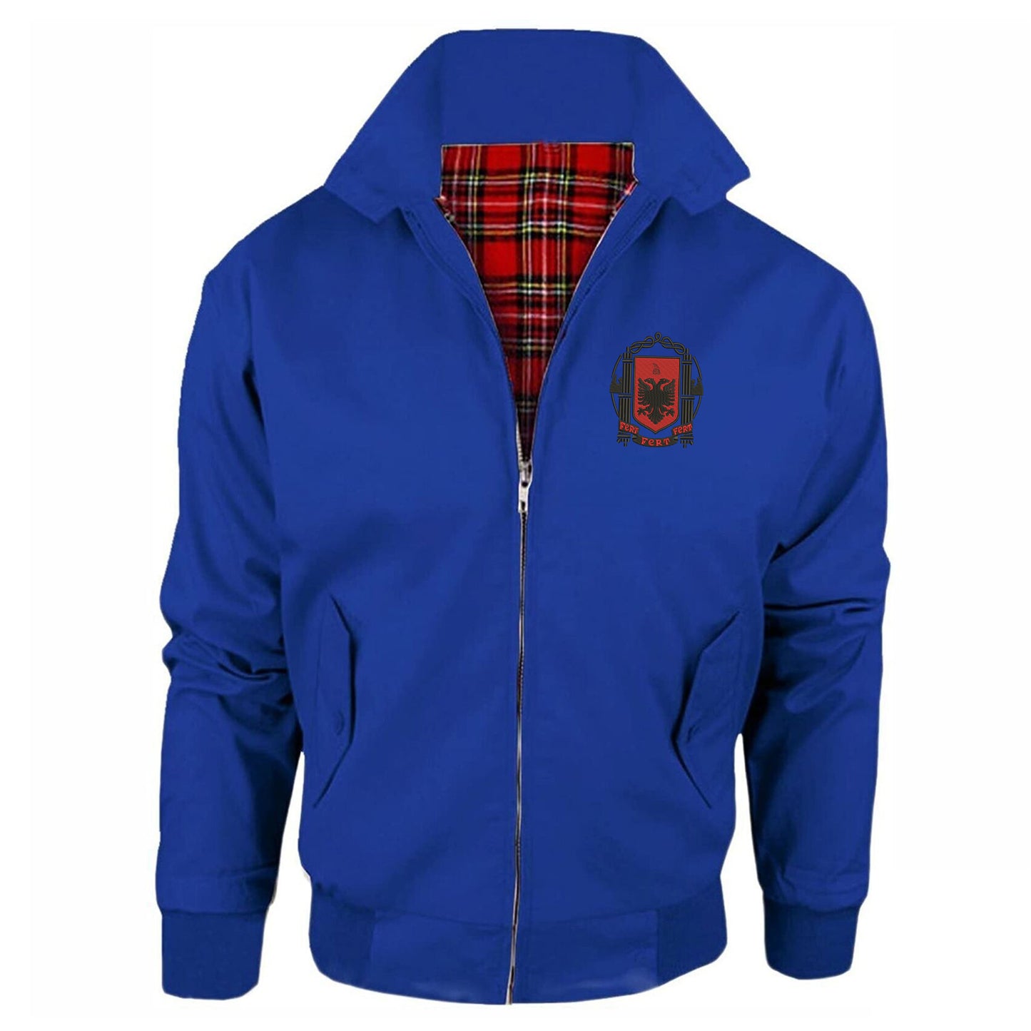 Retro Albania 1935 Embroidered Classic Harrington Jacket