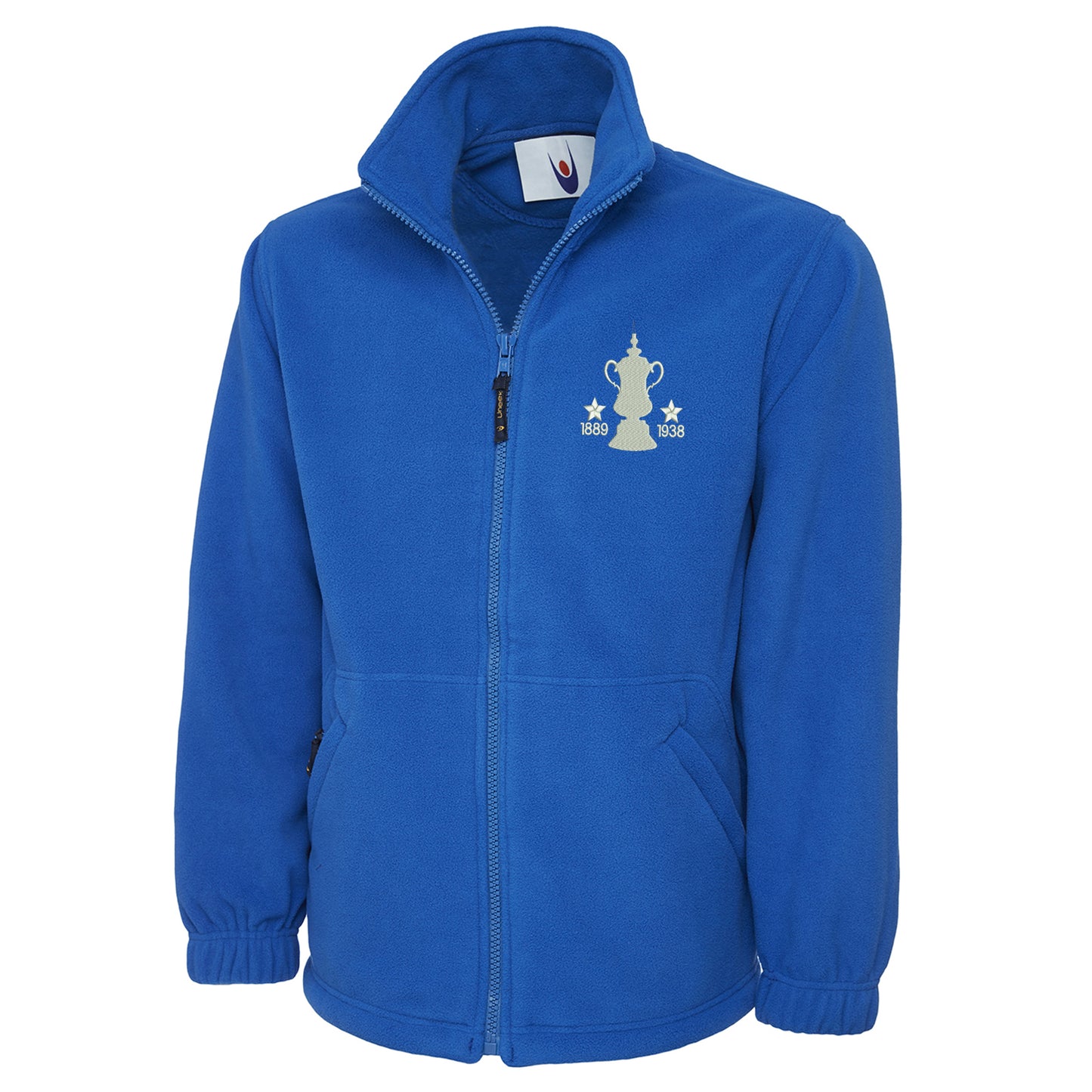 Retro Preston Two Time Cup Winners Embroidered Premium Fleece Jacket