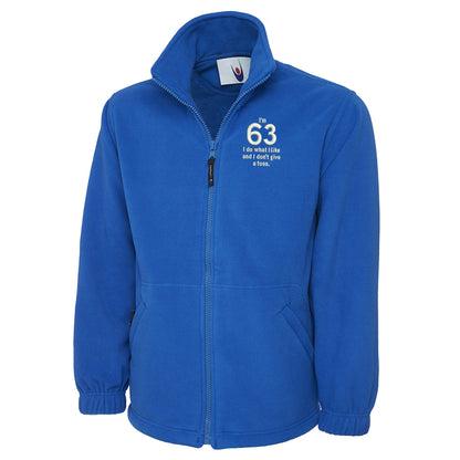 63rd Birthday Fleece Jacket