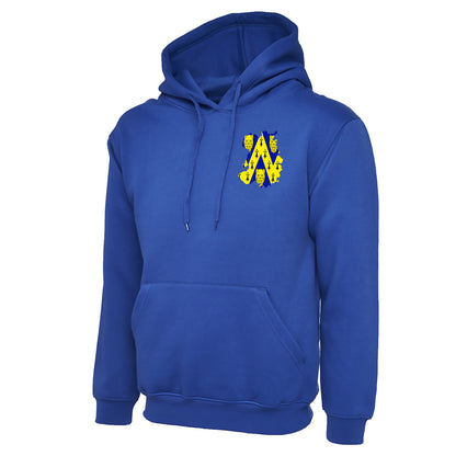 Shropshire Flag Map Embroidered Hoodie