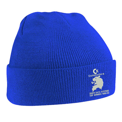 Retro Chelsea Zenith Data Systems Cup Winners 1989-90 Embroidered Beanie Hat