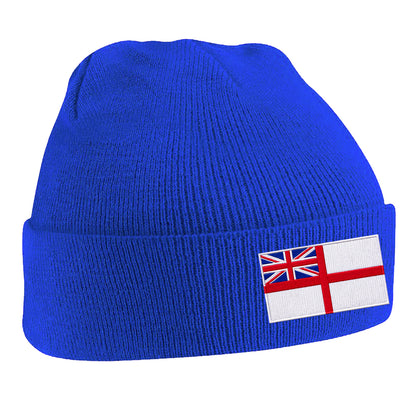 Royal Navy White Ensign Flag Beanie Hat