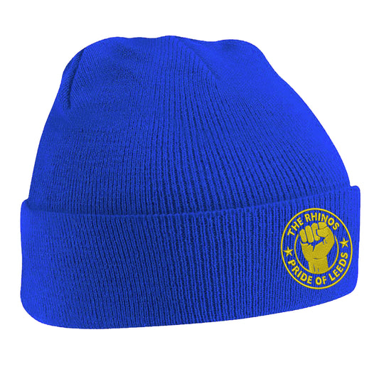 The Rhinos Pride of Leeds Embroidered Beanie Hat