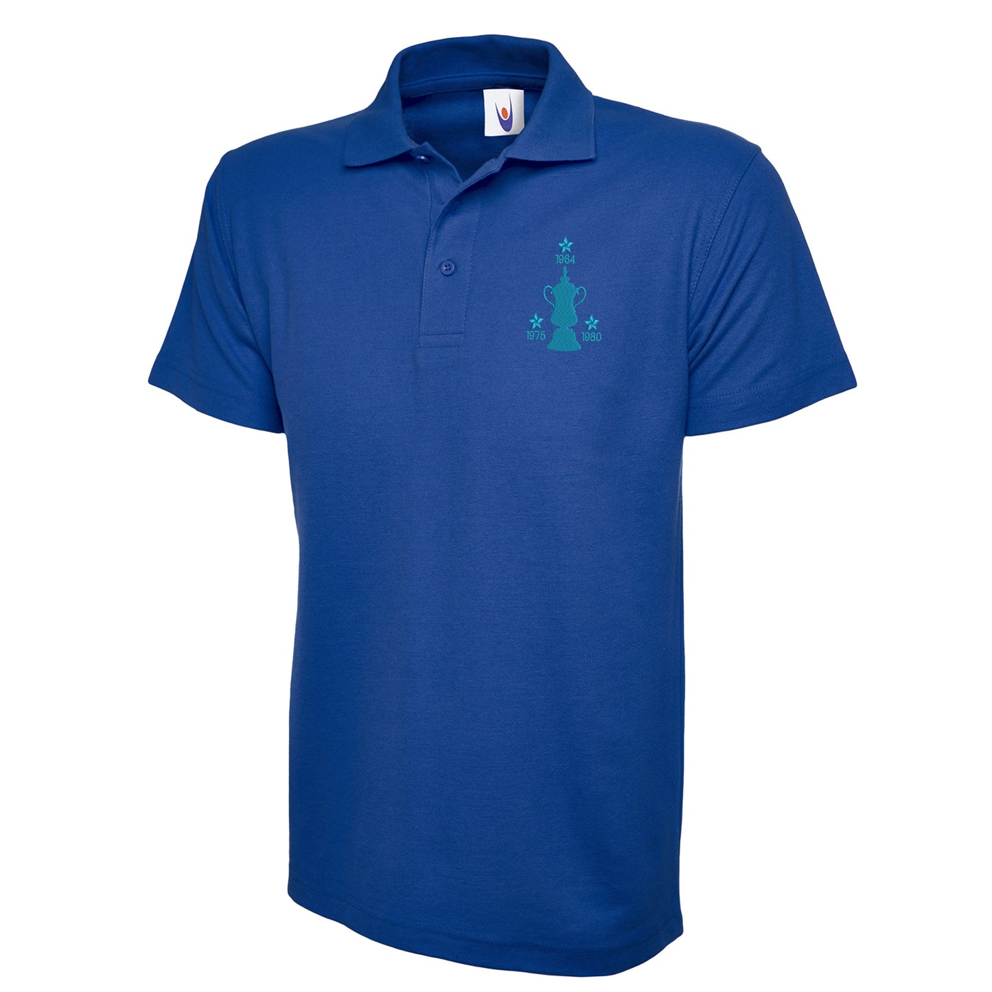 Retro West Ham Three Time Cup Winners Embroidered Classic Polo Shirt