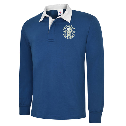 Rangers Pride of Glasgow Embroidered Classic Rugby Shirt
