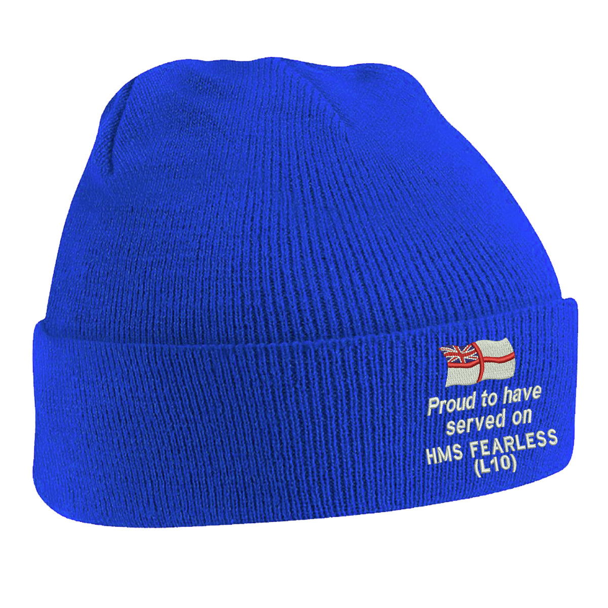 Proud to Have Served on HMS Fearless (L10) Beanie Hat