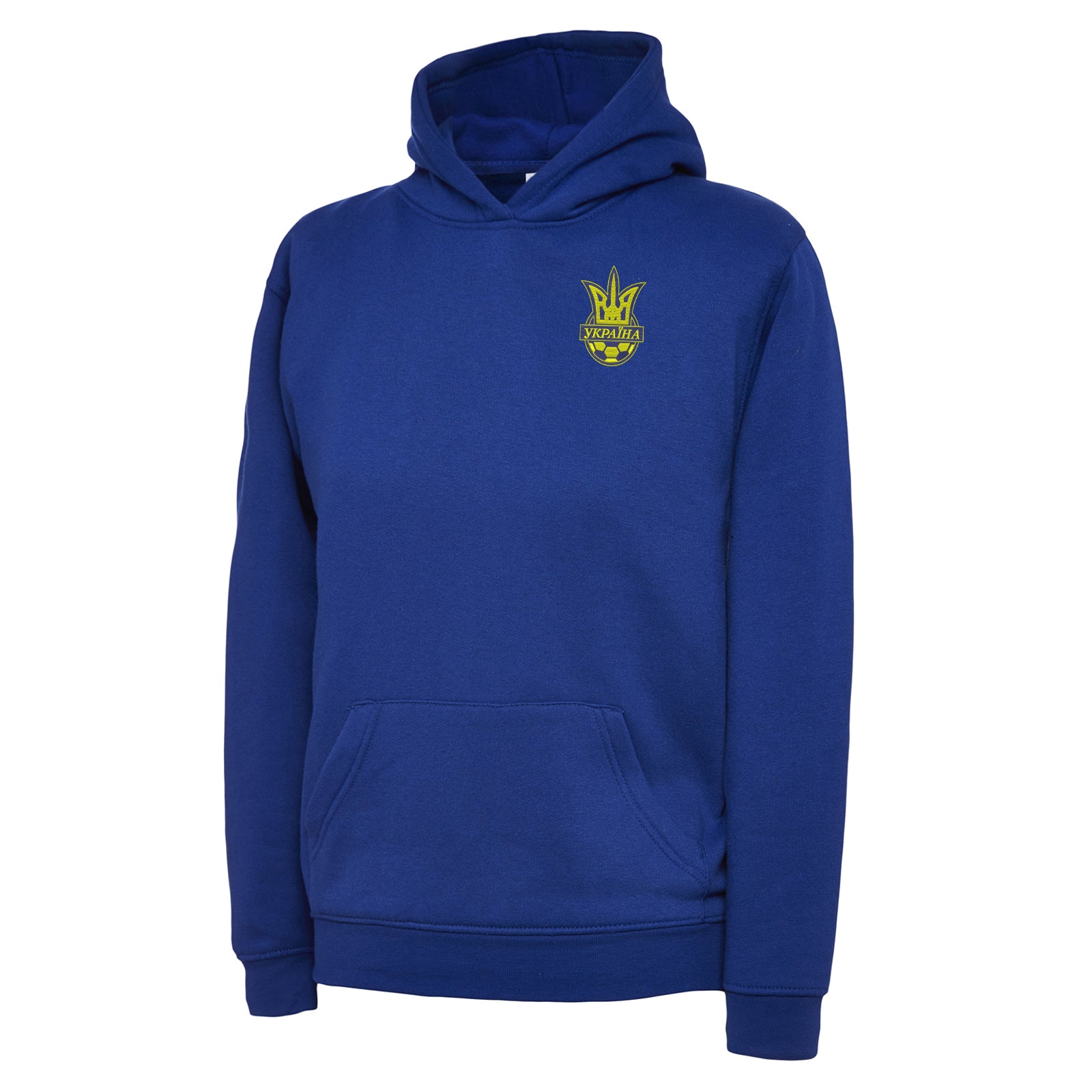 Kids Old School Ukraine National Football Hoodie