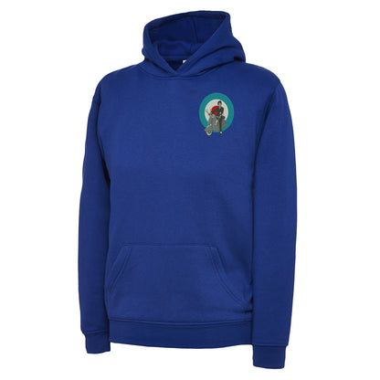 Retro MOD Scooter Embroidered Children's Hoodie