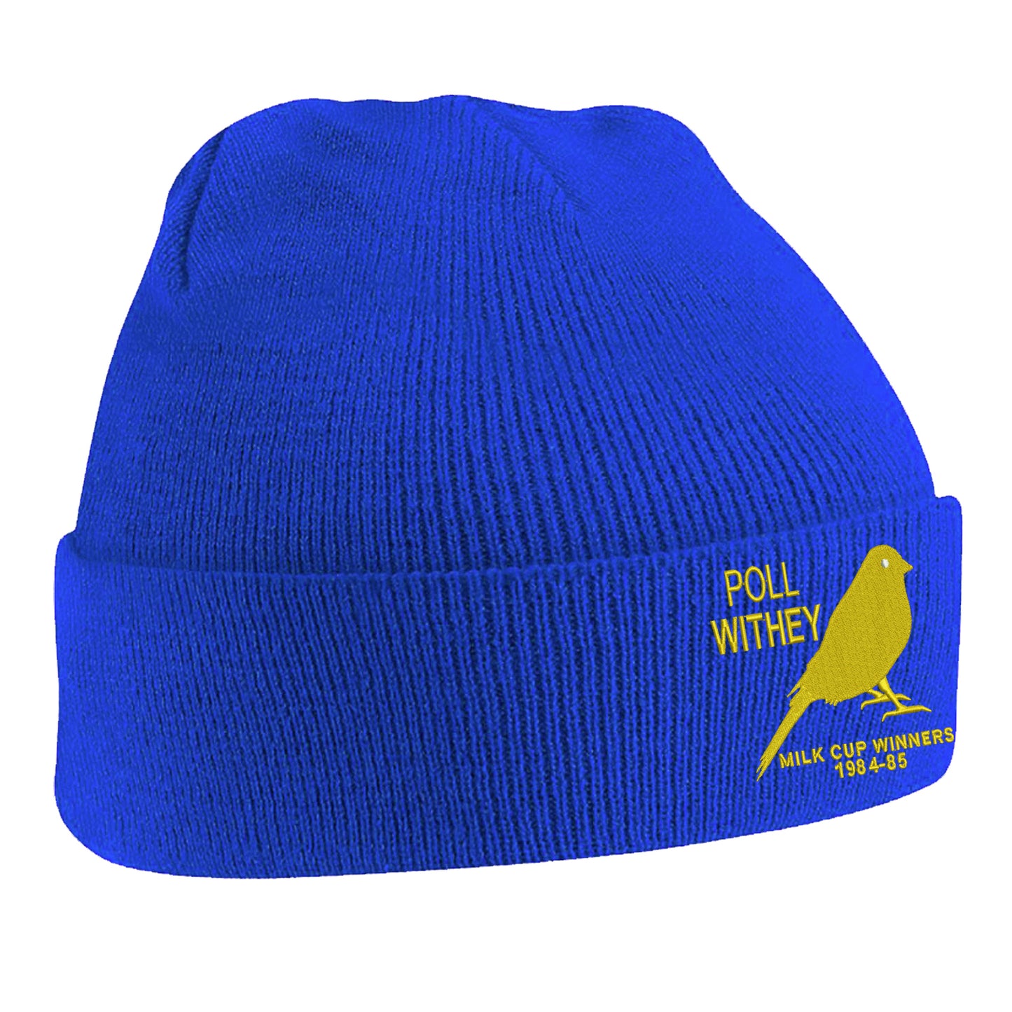 Retro Norwich Milk Cup Winners 1984-85 Embroidered Beanie Hat