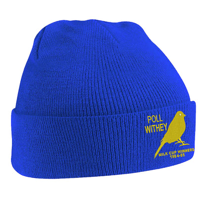 Retro Norwich Milk Cup Winners 1984-85 Embroidered Beanie Hat